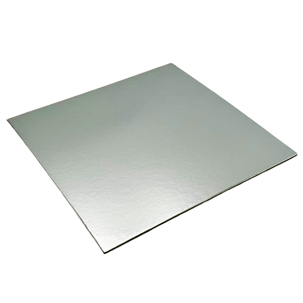 10 Inch Square STD Foil Cake Board - Silver - TEM IMPORTS™