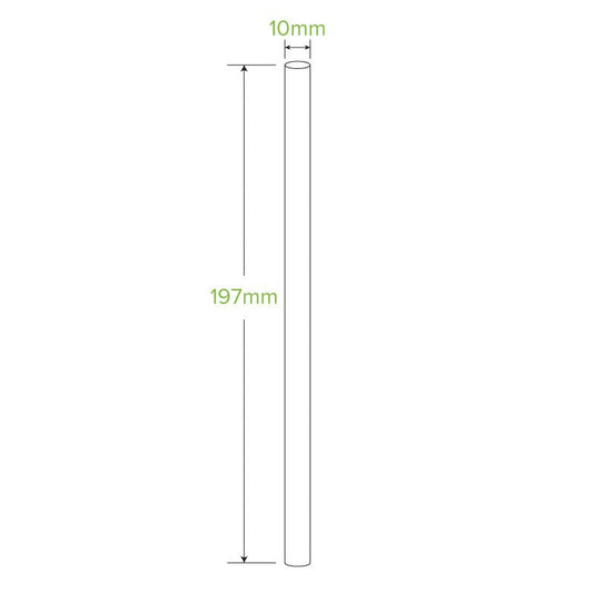 10mm Jumbo Black Stripe BioStraw - 2500pcs/Ctn - TEM IMPORTS™