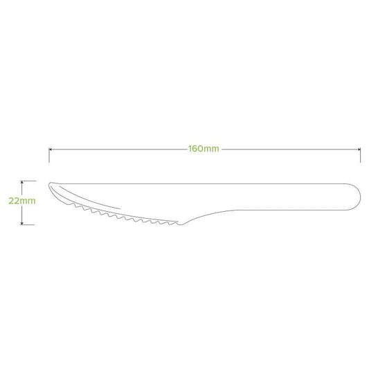 16cm Wood Knife - 1000pcs/Ctn - TEM IMPORTS™