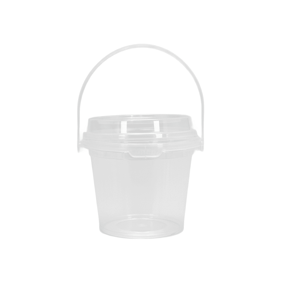 16oz/500mL Clear Fruit/Milk Tea Tamper Proof Bucket Cups - TEM IMPORTS™