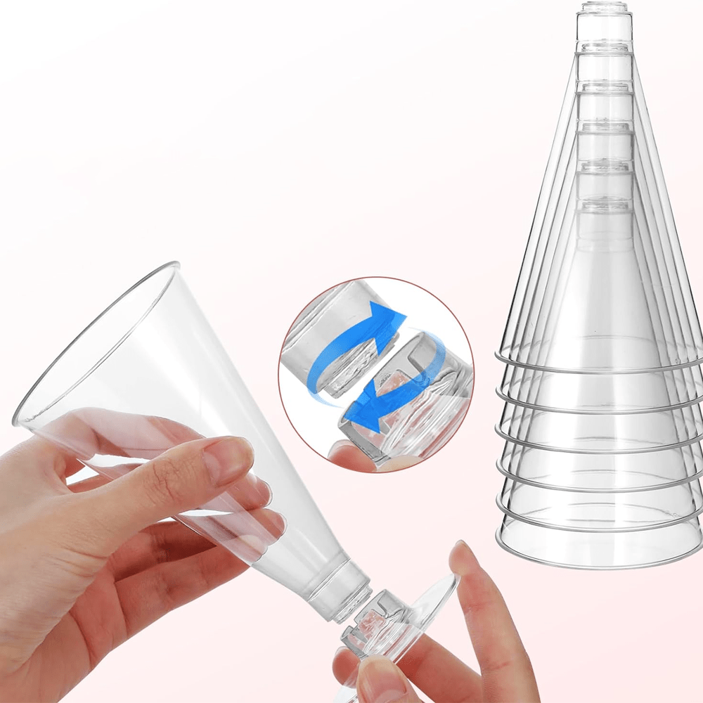 180mL Clear Pedestal Round Shape Container Base - TEM IMPORTS™