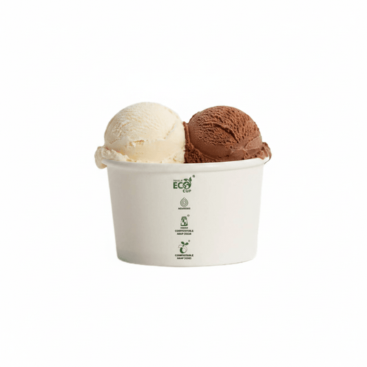 3oz Aqueous Coated Ice Cream Truly Eco Cup White - 1000/CTN - TEM IMPORTS™