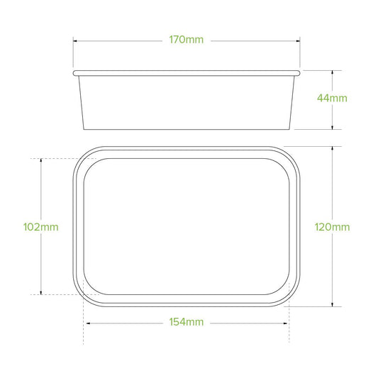 500mL Kraft BioBoard Takeaway Base - 300pcs/Ctn - TEM IMPORTS™