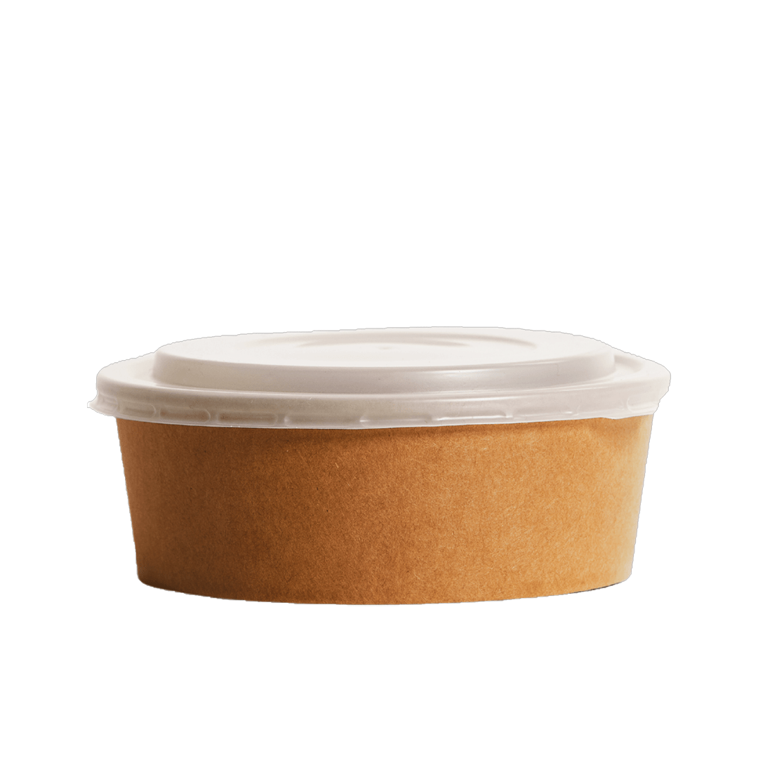 500mL PE Coated Kraft Paper Salad Bowl - TEM IMPORTS™
