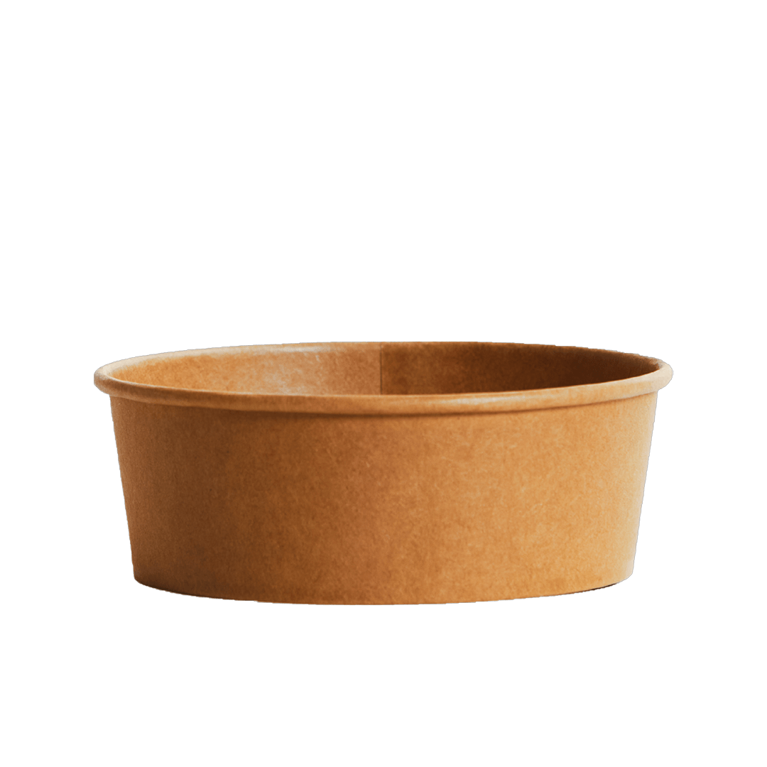 500mL PE Coated Kraft Paper Salad Bowl - TEM IMPORTS™