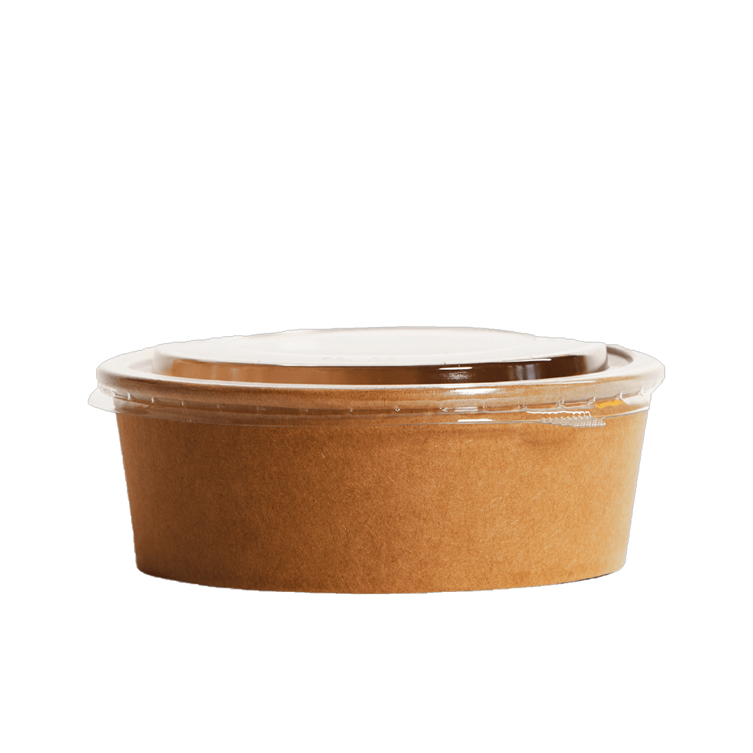 500mL PE Coated Kraft Paper Salad Bowl - TEM IMPORTS™