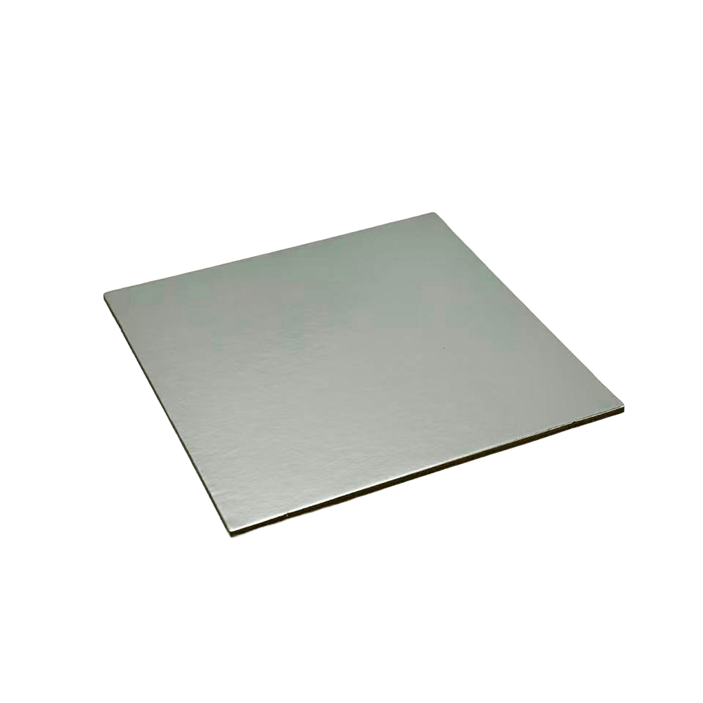 6 Inch Square STD Foil Cake Board - Silver - TEM IMPORTS™