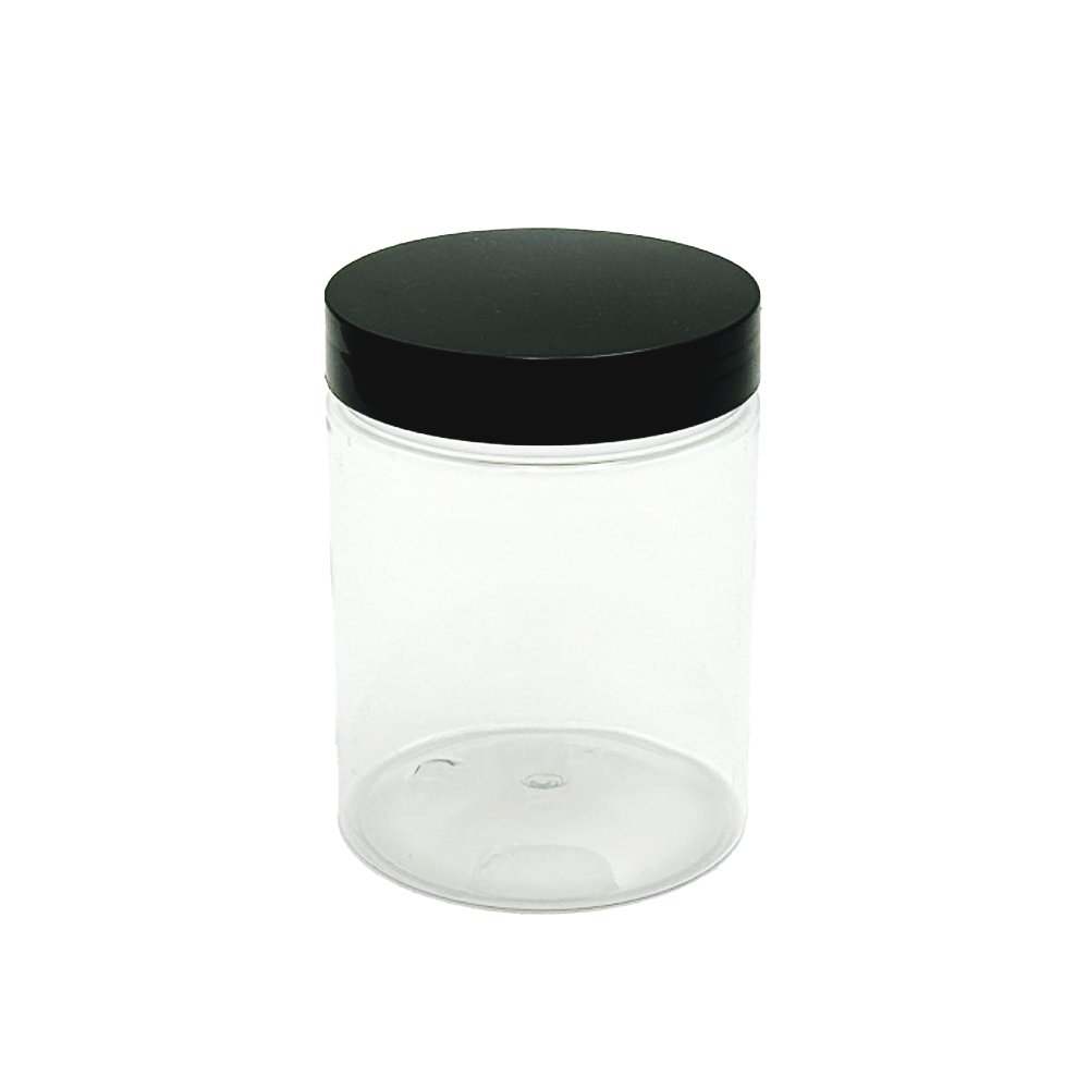 600mL/89mm Neck Straight Sided Plastic Jar With Lid - TEM IMPORTS™