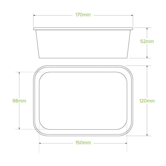 650mL White BioBoard Takeaway Base - 300pcs/Ctn - TEM IMPORTS™