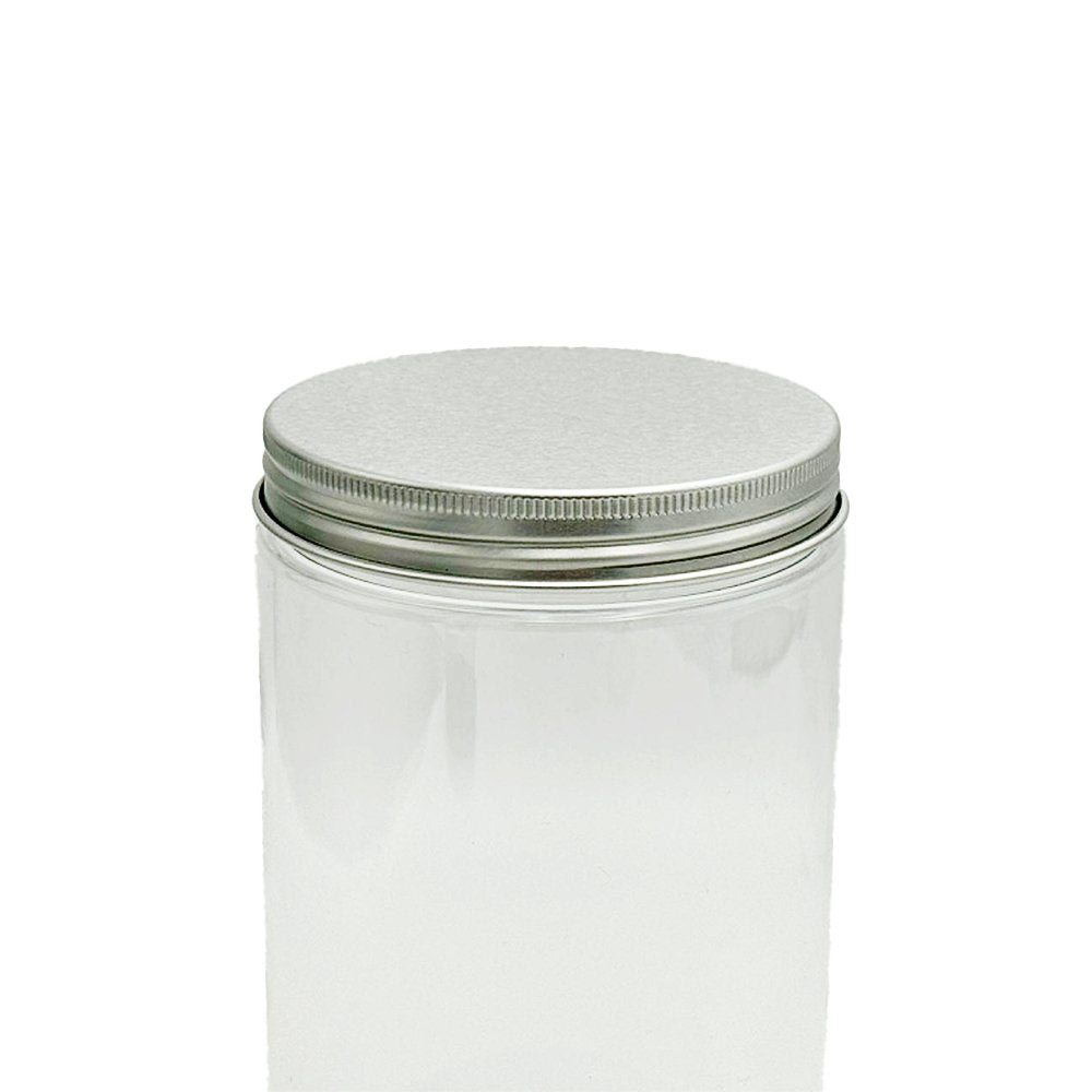 700mL/83mm Neck Straight Sided Plastic Jar With Metal Lid - TEM IMPORTS™