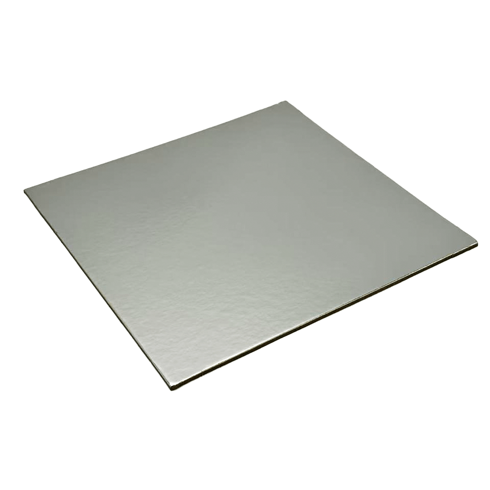 8 Inch Square STD Foil Cake Board - Silver - TEM IMPORTS™
