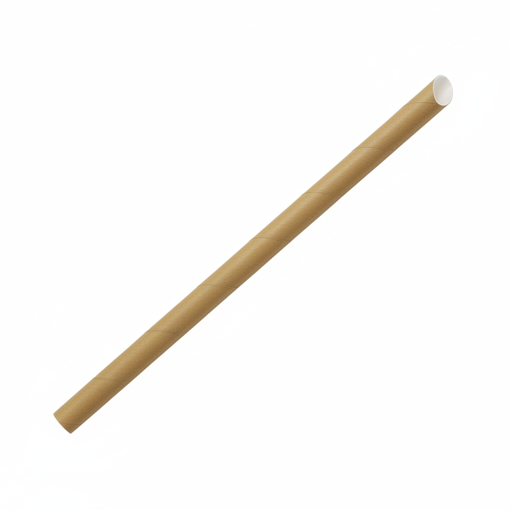 Brown Kraft 8mm Slant Cut Paper Straw