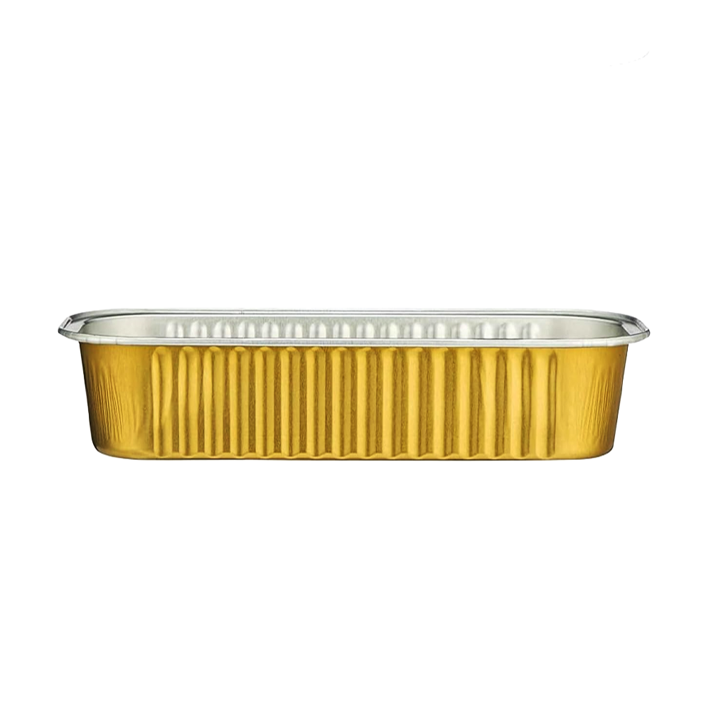 270mL Rectangular Loaf Aluminium Foil Cake Pan Gold Series