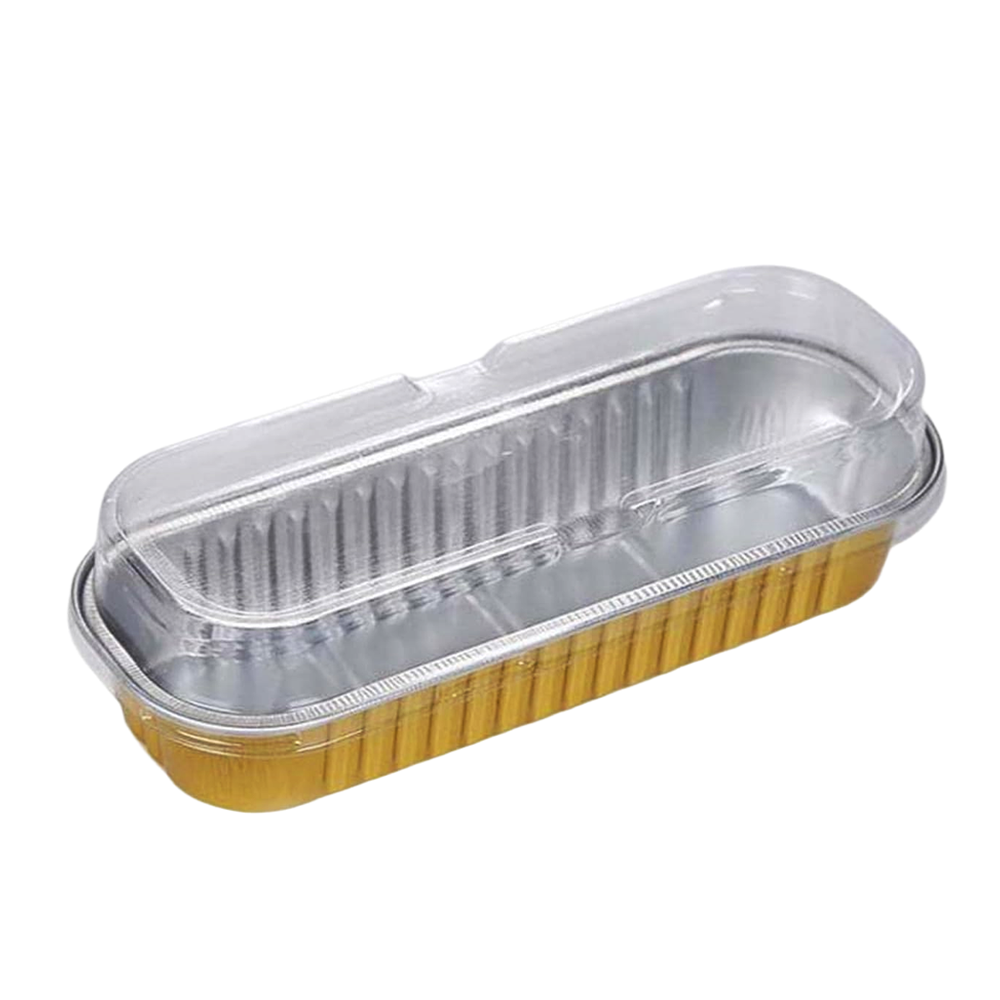 Clear PET Lid To Suit 270mL Foil Cake Tin Gold Series