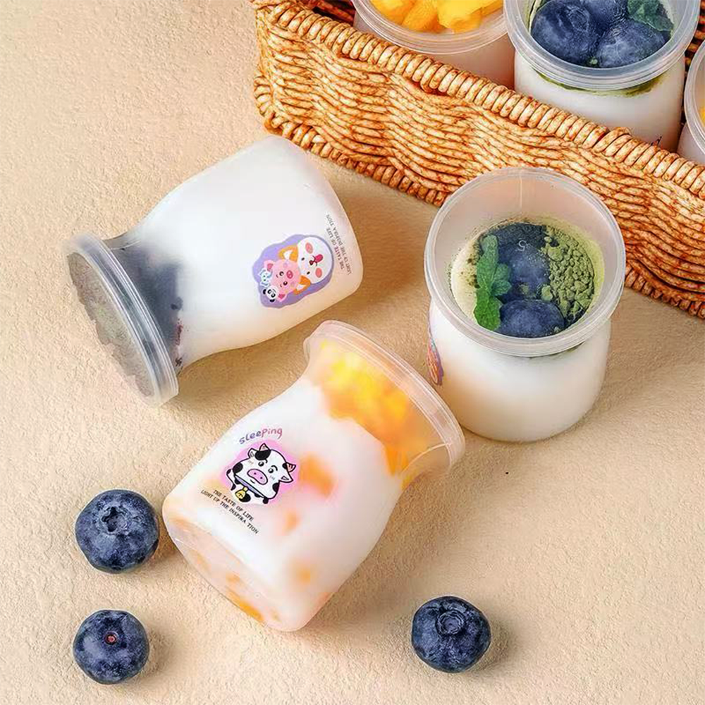 150mL Mini Transparent Matt PP Milk Dessert Bottle