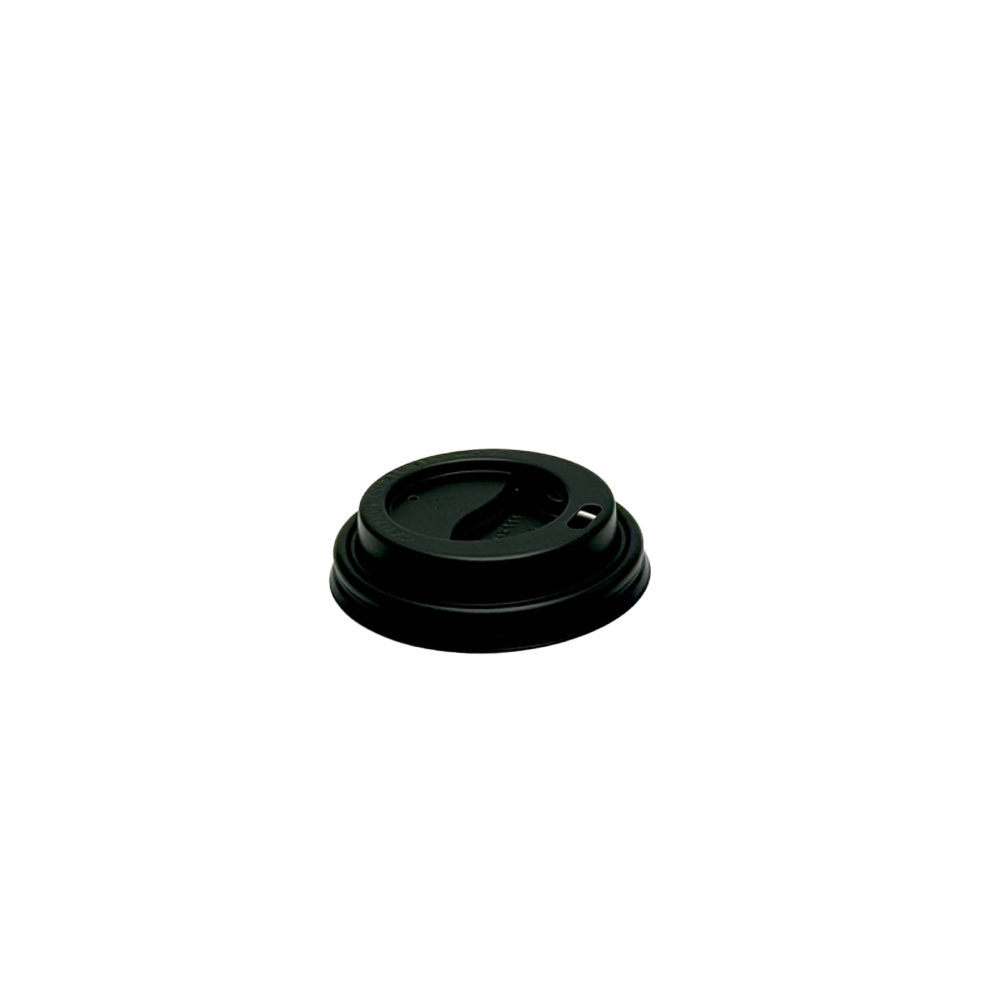 Black (D/62mm) Coffee Cup Lid To Suit 4oz Cups