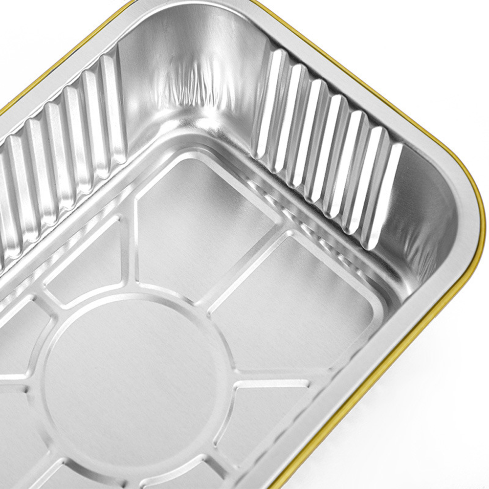 570mL Aluminium Gold & Silver Seires Pan Rectangular Base - 1000/Ctn