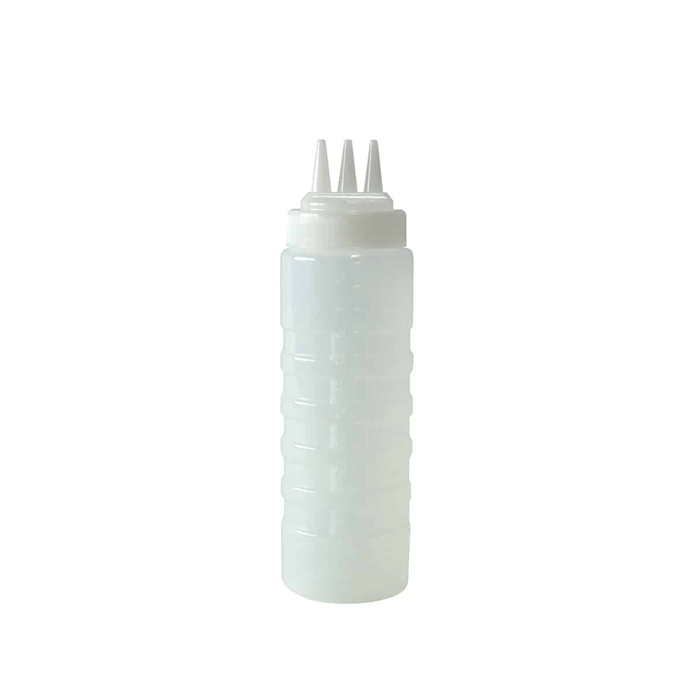 Bottle Squeeze Clear 750mL 3 Nozzle - TEM IMPORTS™