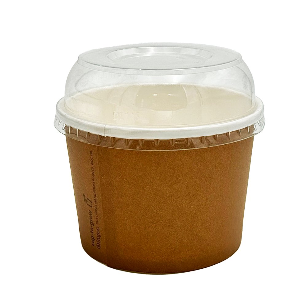 PET Dome Lid For 12/16/24oz Soup Bowl No Hole - 500/CTN