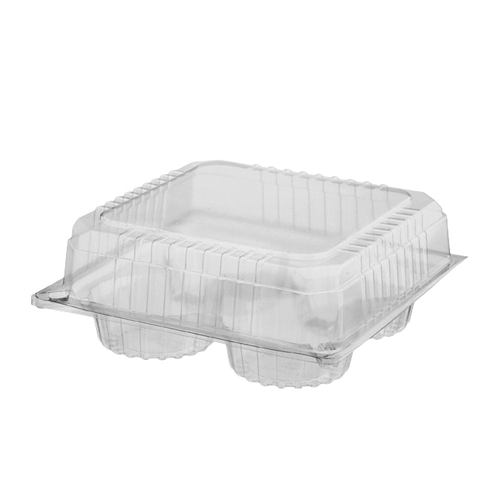 Four Muffin Pack Clearview Hinged Lid Container - 200/CTN
