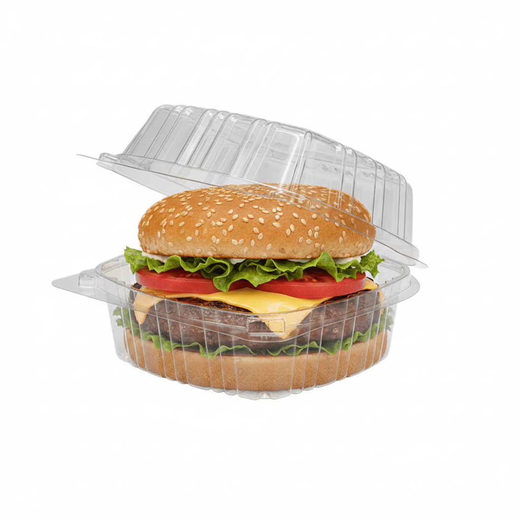 Large Burger Box Hinged Lid - 300/CTN - TEM IMPORTS™