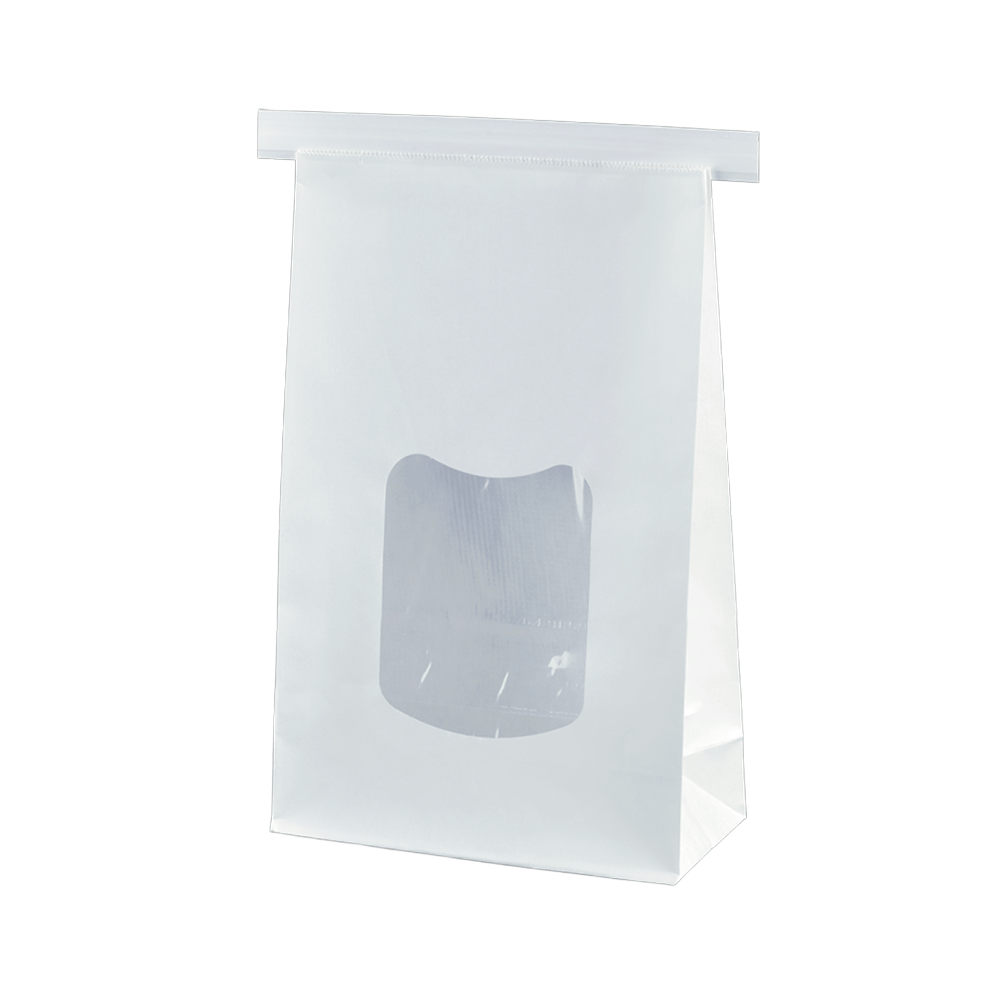 Large White Window Tin - Tie Paper Bag - 400/CTN - TEM IMPORTS™