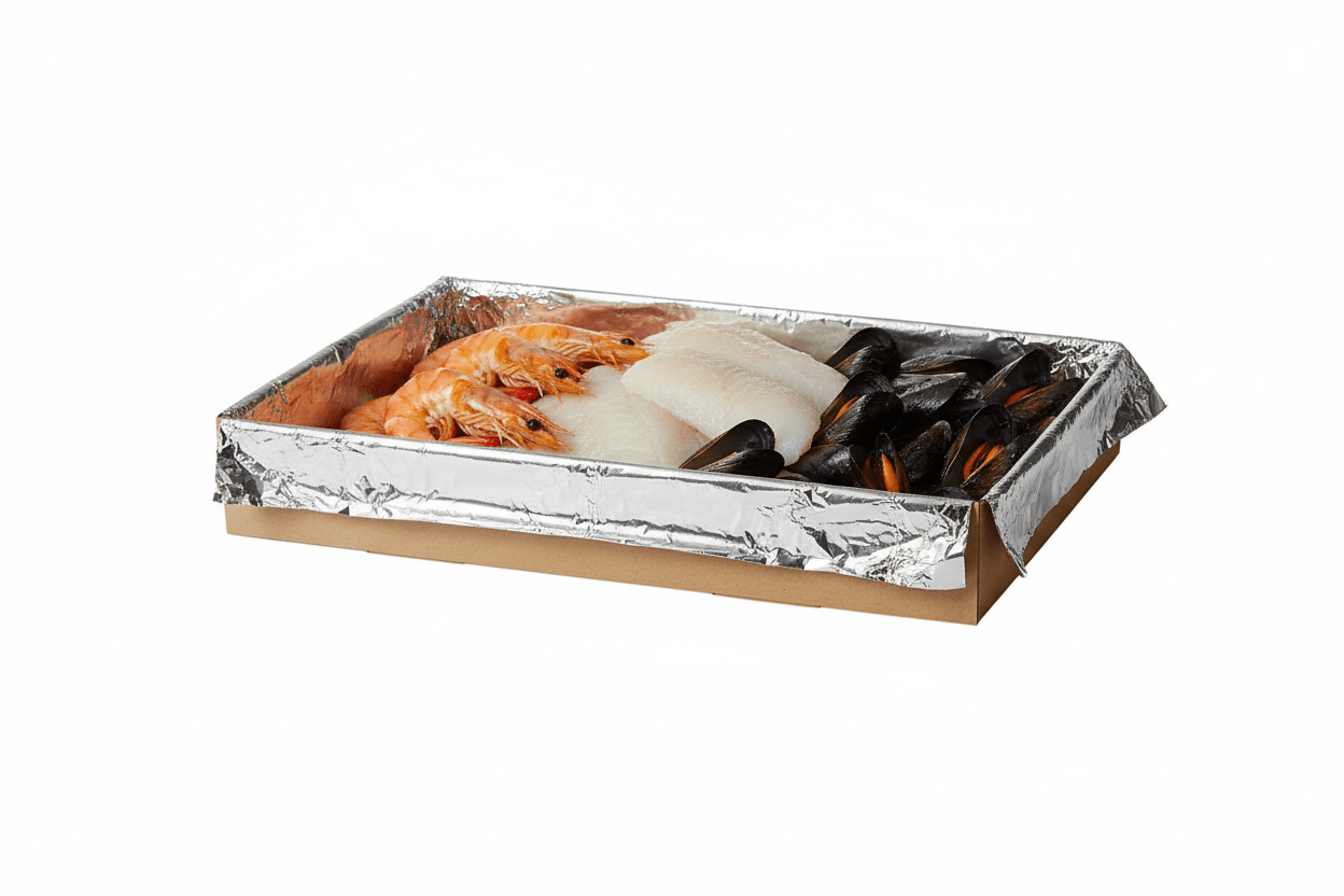 Medium Kraft Corrugated Rectangle Catering Tray *H50 - 100/CTN - TEM IMPORTS™