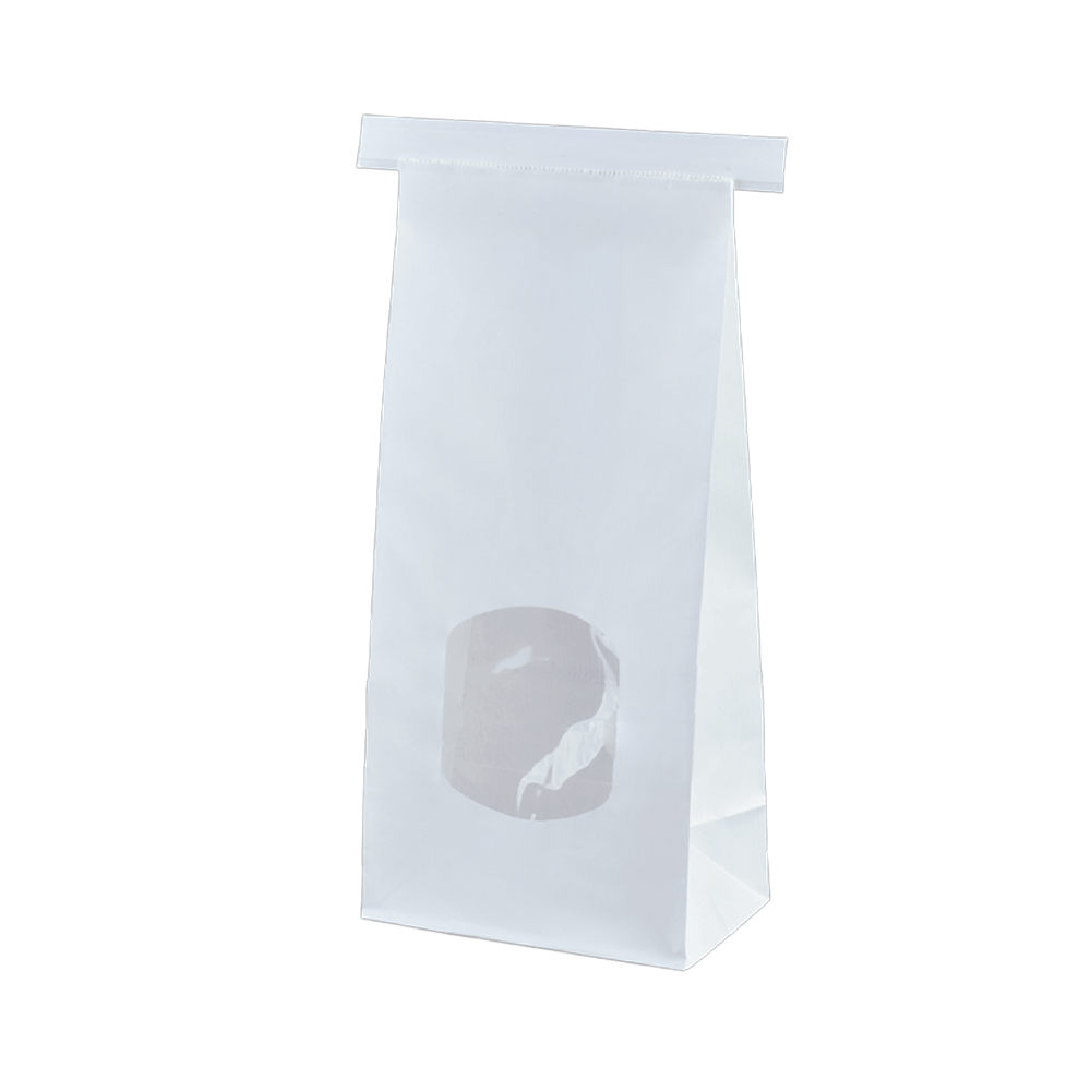 Medium White Window Tin - Tie Paper Bag - 400/CTN - TEM IMPORTS™