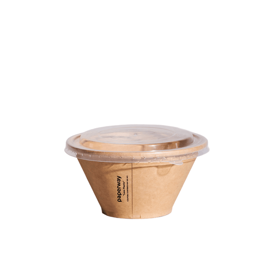 PP Flat Lid To Suit Paperway™ Deluxa 700mL Bowl - TEM IMPORTS™