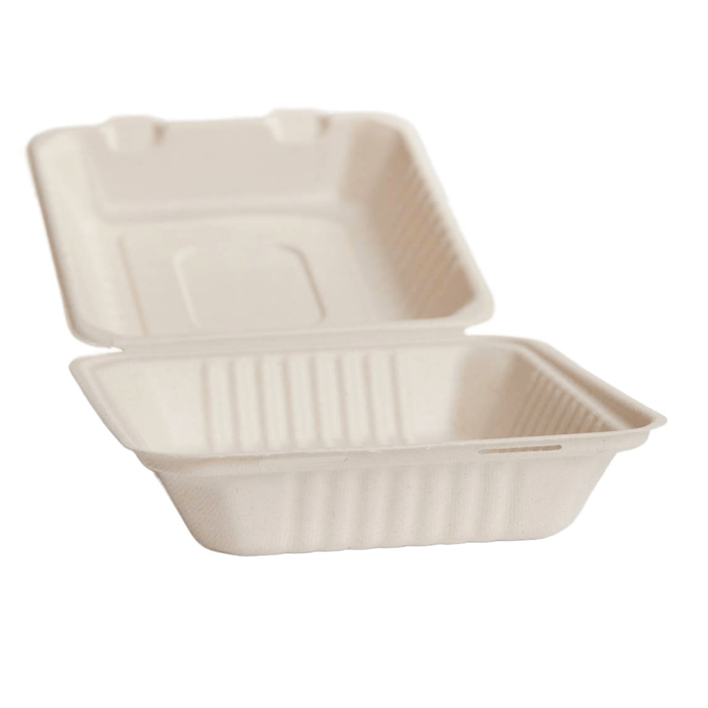 Small Natural Sugarcane Dinner Box Food Clam - 200/CTN - TEM IMPORTS™