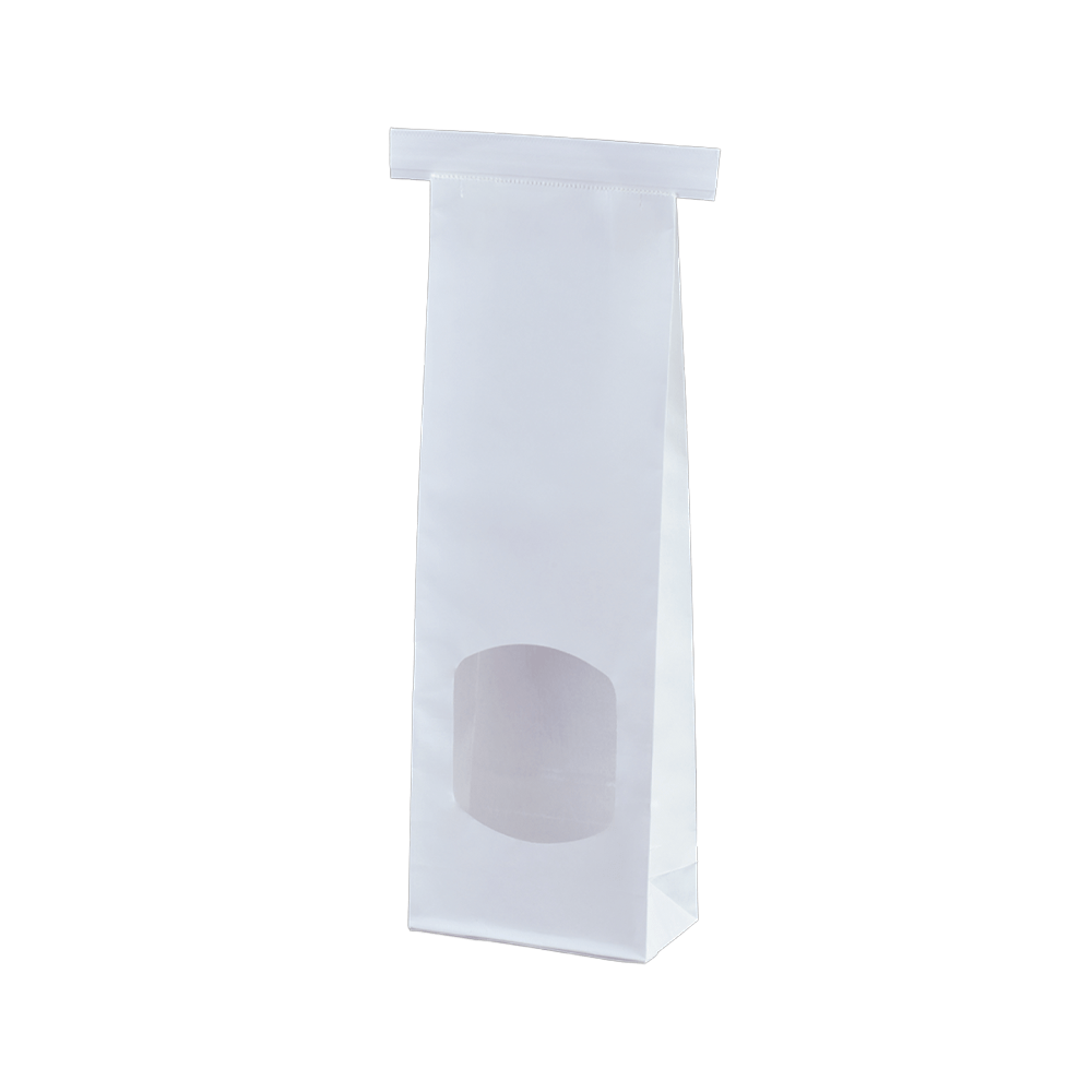 Small White Window Tin - Tie Paper Bag - 500/CTN - TEM IMPORTS™