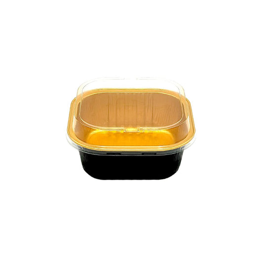Square Clear PET Lid To Suit 300mL Foil Cake Tin Base - TEM IMPORTS™