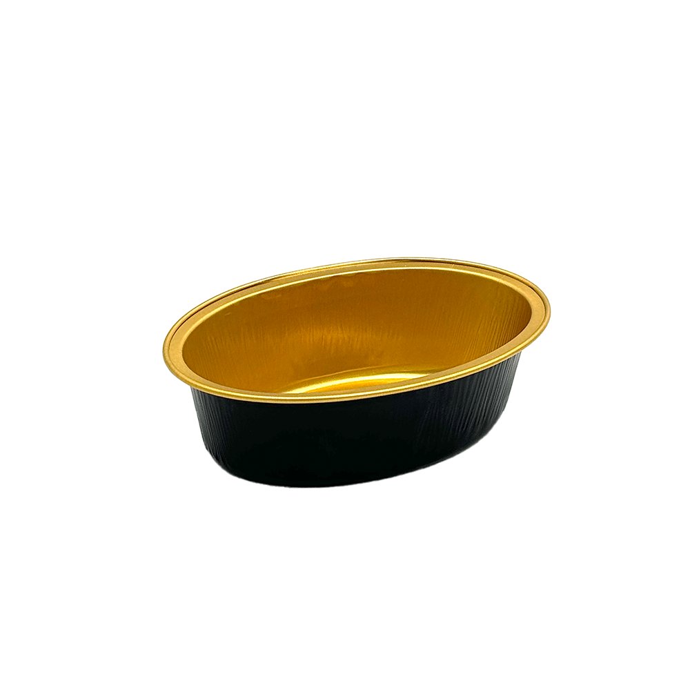 100mL Chinese Gold Nugget Shape Aluminium Foil Cake Tin Black & Gold Series
