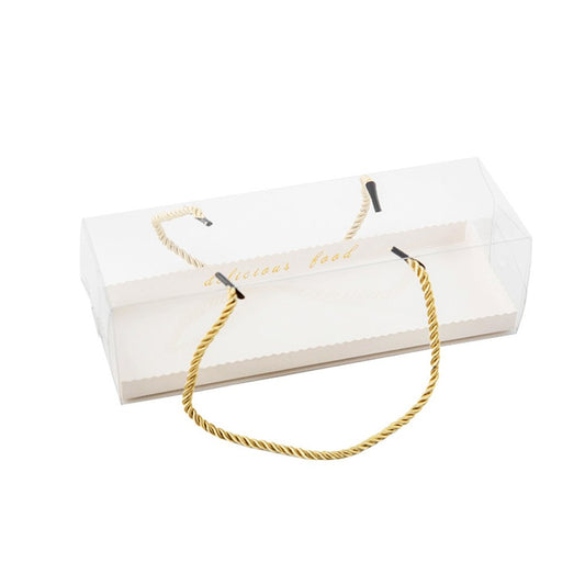 225mm Long Rectangular Transparent Box With Silk Handle - TEM IMPORTS™