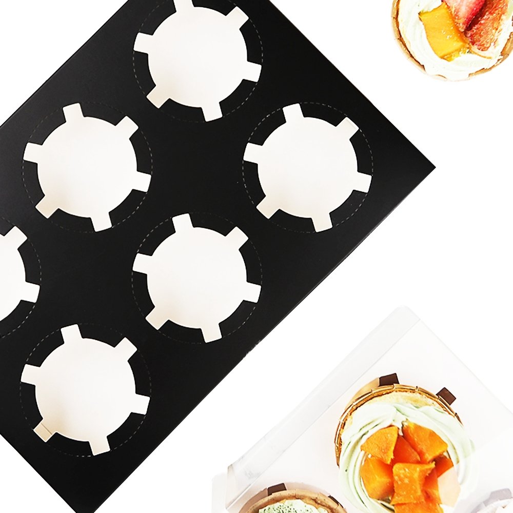 4 Cupcake Clear Box With Paper Tray - TEM IMPORTS™