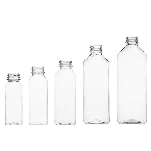 Plastic PET Square Bottles  - TEM IMPORTS™