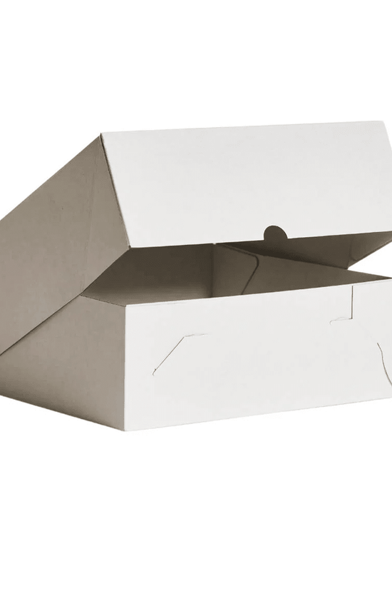 10" Inch Tall Easy Fold White Corrugated Cake Box - 50/CTN - TEM IMPORTS™