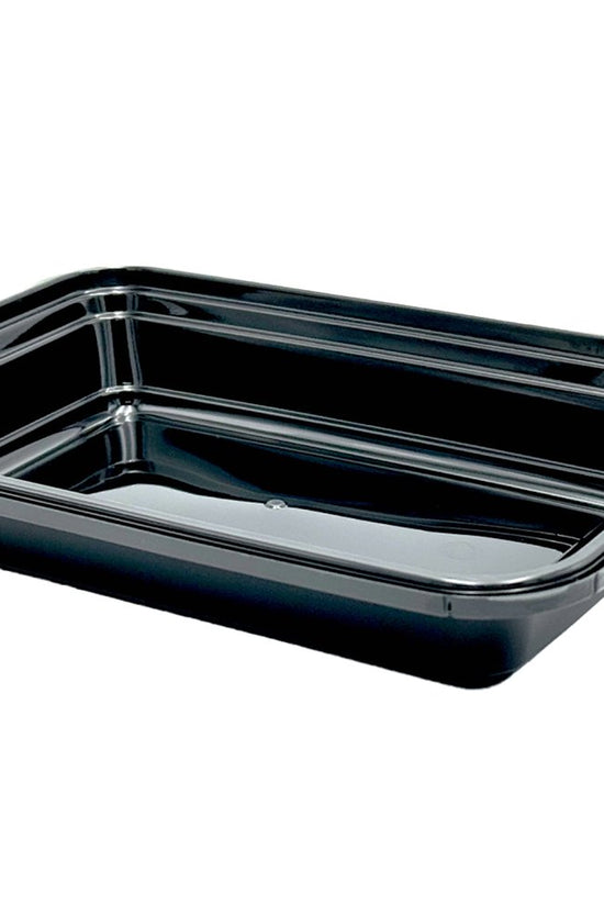 1000mL Black Rectangular Tamper Proof Container With Clear Lid - TEM IMPORTS™