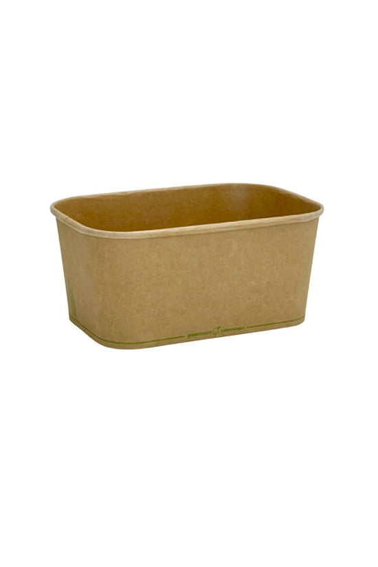 1000mL PLA Coated Kraft Rectangular Container - TEM IMPORTS™