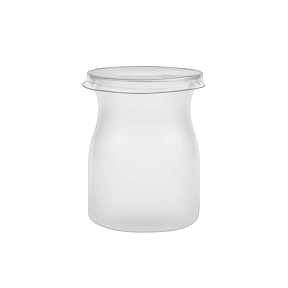 120mL Mini Transparent Matt PP Milk Dessert Bottle 