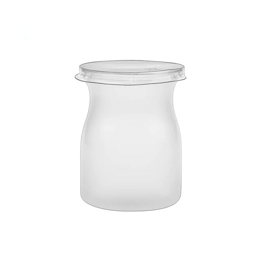 120mL Mini Transparent Matt PP Milk Dessert Bottle 