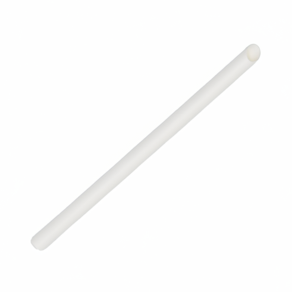 Plain White 8mm Slant Cut Paper Straw