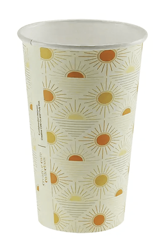16oz (90mm) Cafe Collection Art Single Wall Paper Coffee Cup - 1000/CTN - TEM IMPORTS™