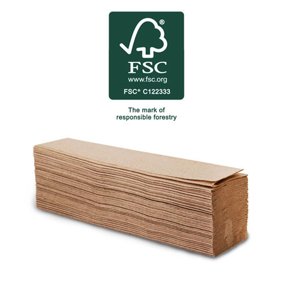 190x250mm Premium Compact Kraft Paper Hand Towel - TEM IMPORTS™