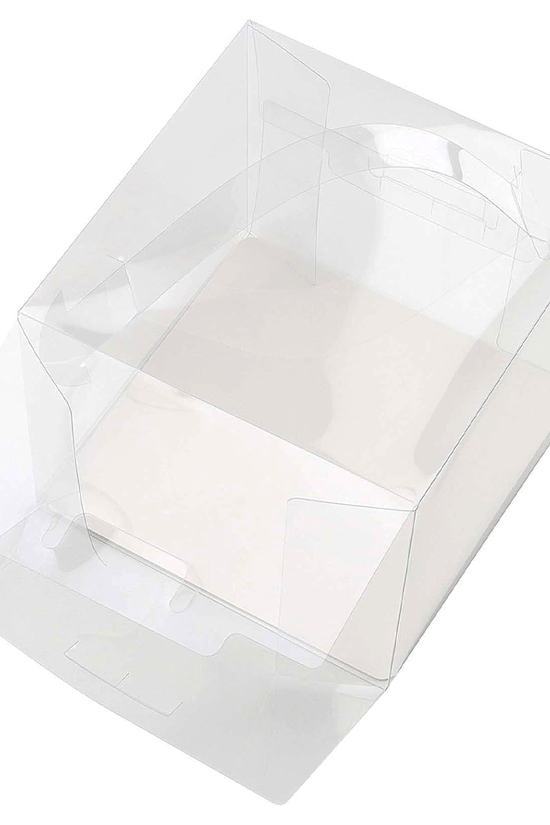 200x200x150mm Clear Square Box With Handle - TEM IMPORTS™