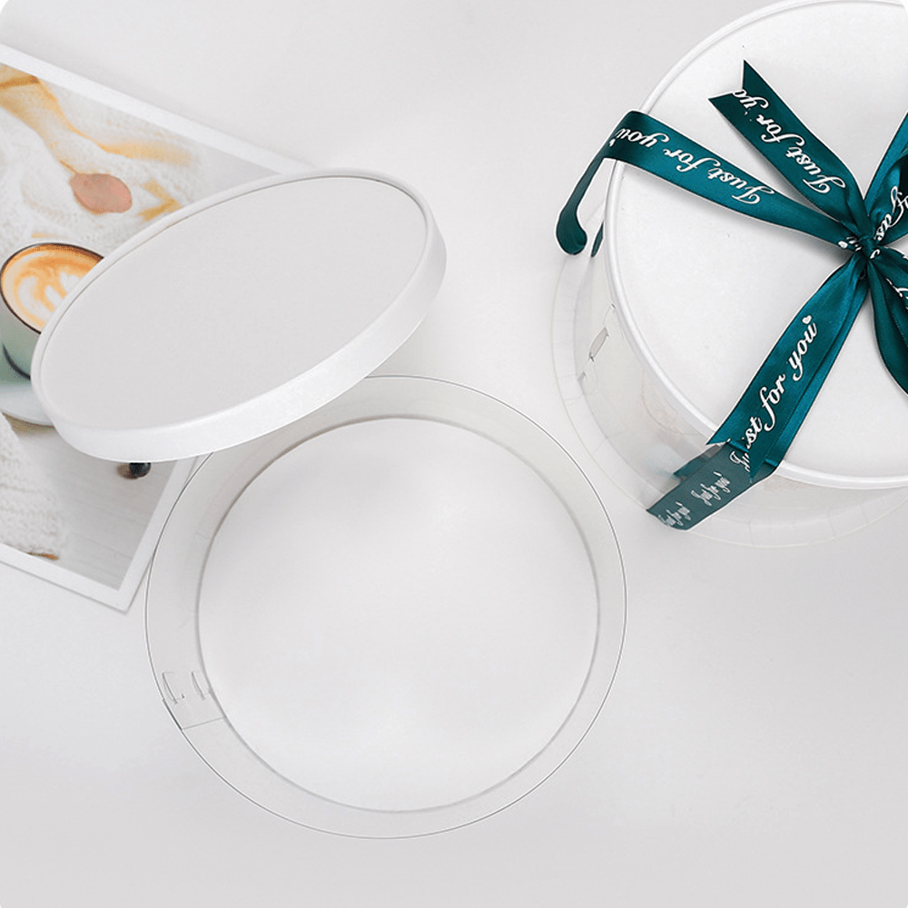 26x24 Round Transparent Box With Paper Lid - TEM IMPORTS™