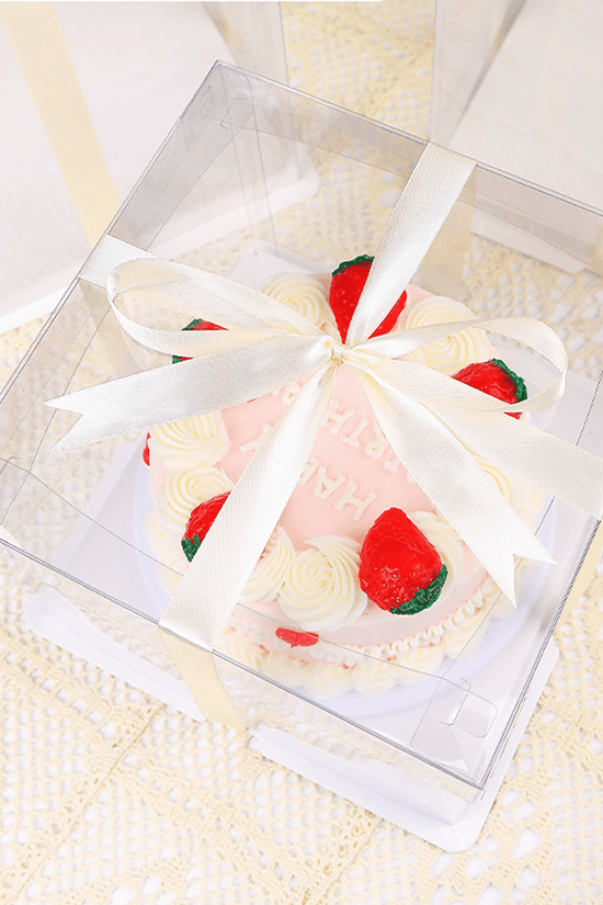 31x31x40 Transparent Square Box With Clear Lid - TEM IMPORTS™