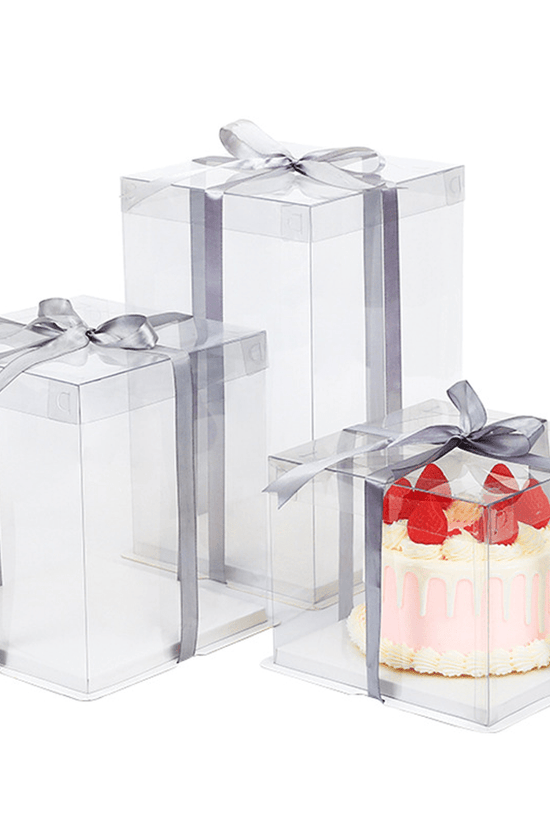 31x31x45 Transparent Square Box With Clear Lid - TEM IMPORTS™