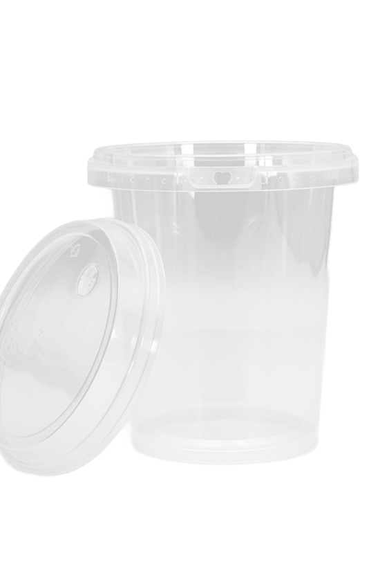 34oz/1000mL Clear Fruit/Milk Tea Tamper Proof Bucket Cups - TEM IMPORTS™