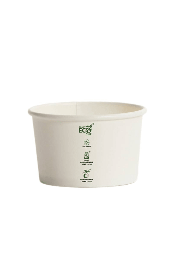3oz Aqueous Coated Ice Cream Truly Eco Cup White - 1000/CTN - TEM IMPORTS™